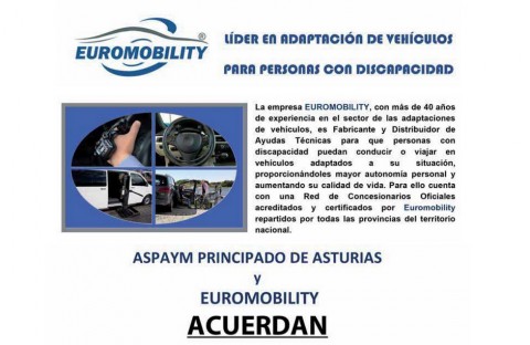 Aspaym-Asturias y Euromobility cierran un acuerdo de colaboración